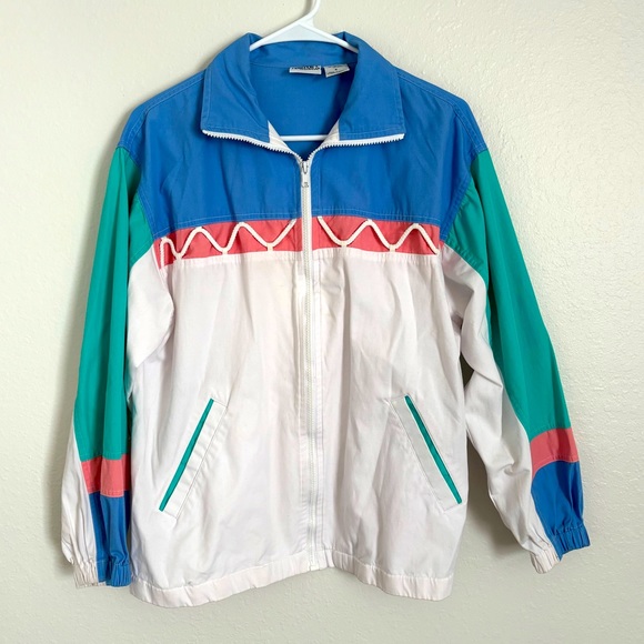 Vintage | Jackets & Coats | 8s Multicolored Light Jacket | Poshmark